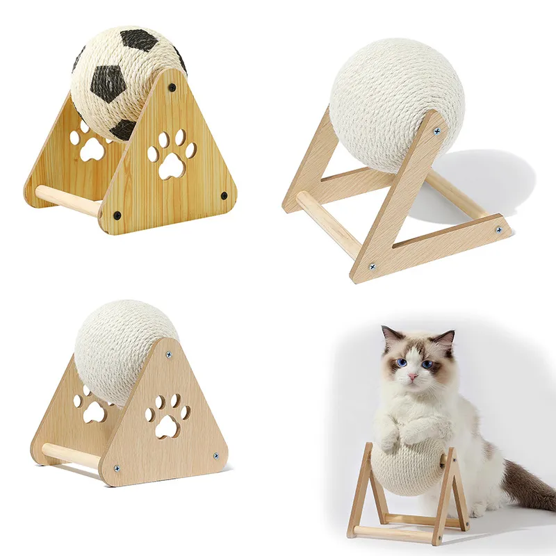 剑麻立式猫抓板猫咪玩具自嗨解闷猫抓球一体耐磨不掉宠物用品磨爪