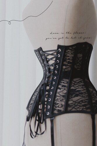 蕾丝薄款束腰私房性感