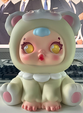 网红可爱搪胶绵绵小奶糖存钱罐