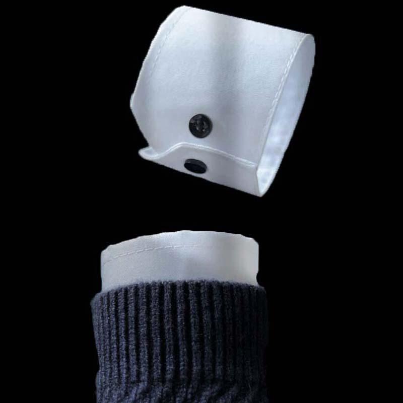 白色假袖口衬衣袖子装饰短接