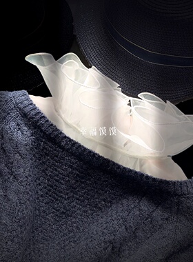宫廷花苞领假领子新款假高领立领装饰衣领衬衣领衬衫领内搭假衣领