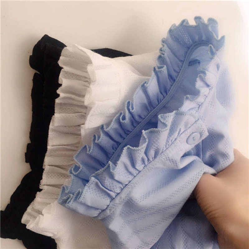 立领假领子棉假衣领高领女木耳边