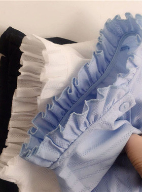 立领假领子棉假衣领衬衣假领高领百搭假领衬衫女装饰领木耳边领子