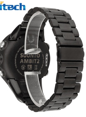 适用颂拓Suunto 拓野 Ambit 1/2/2S/2R 不锈钢单珠三珠米兰表带