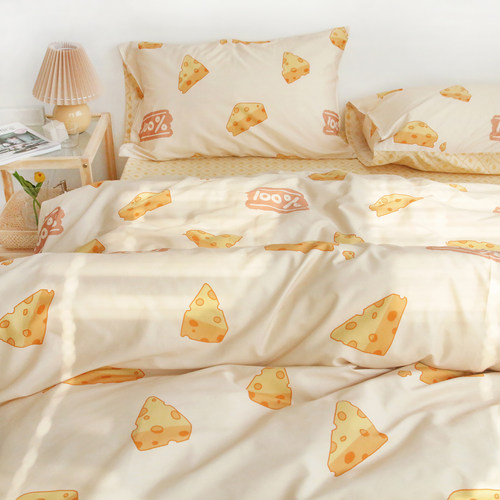 原创可爱奶酪全棉四件套