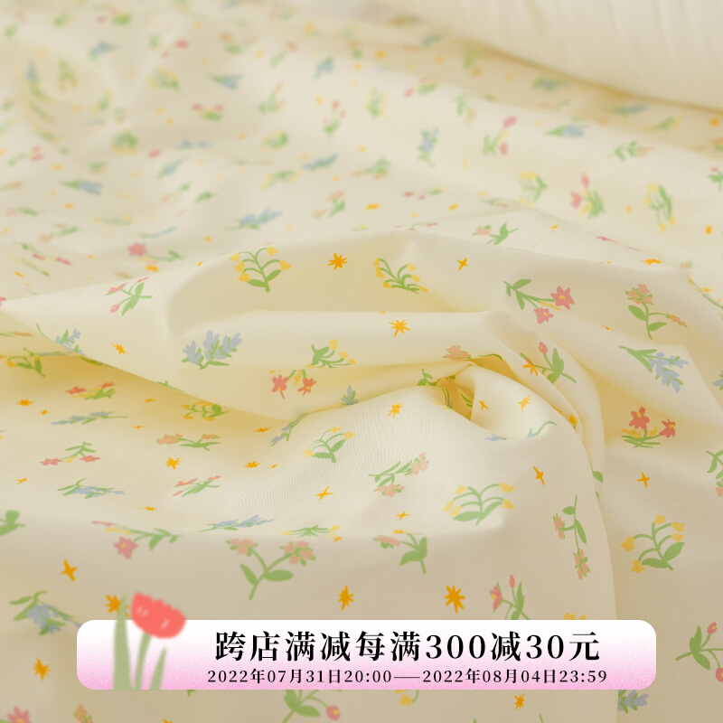 《仅春天可见》原创l奶fufu小碎花全棉床单床笠棉单件学生少女可