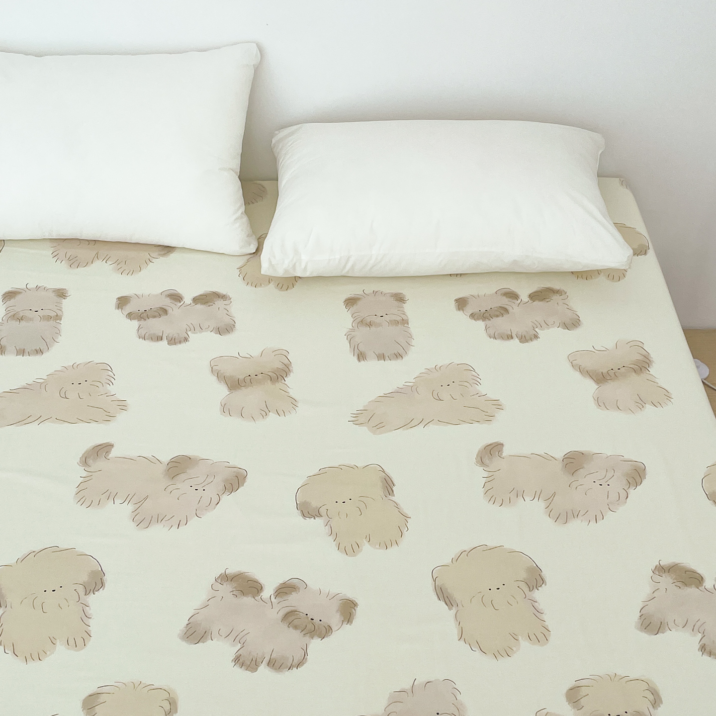 小狗谈论松弛感 原创小狗全棉床单床笠100纯棉1.5m/1.8m韩系卡通