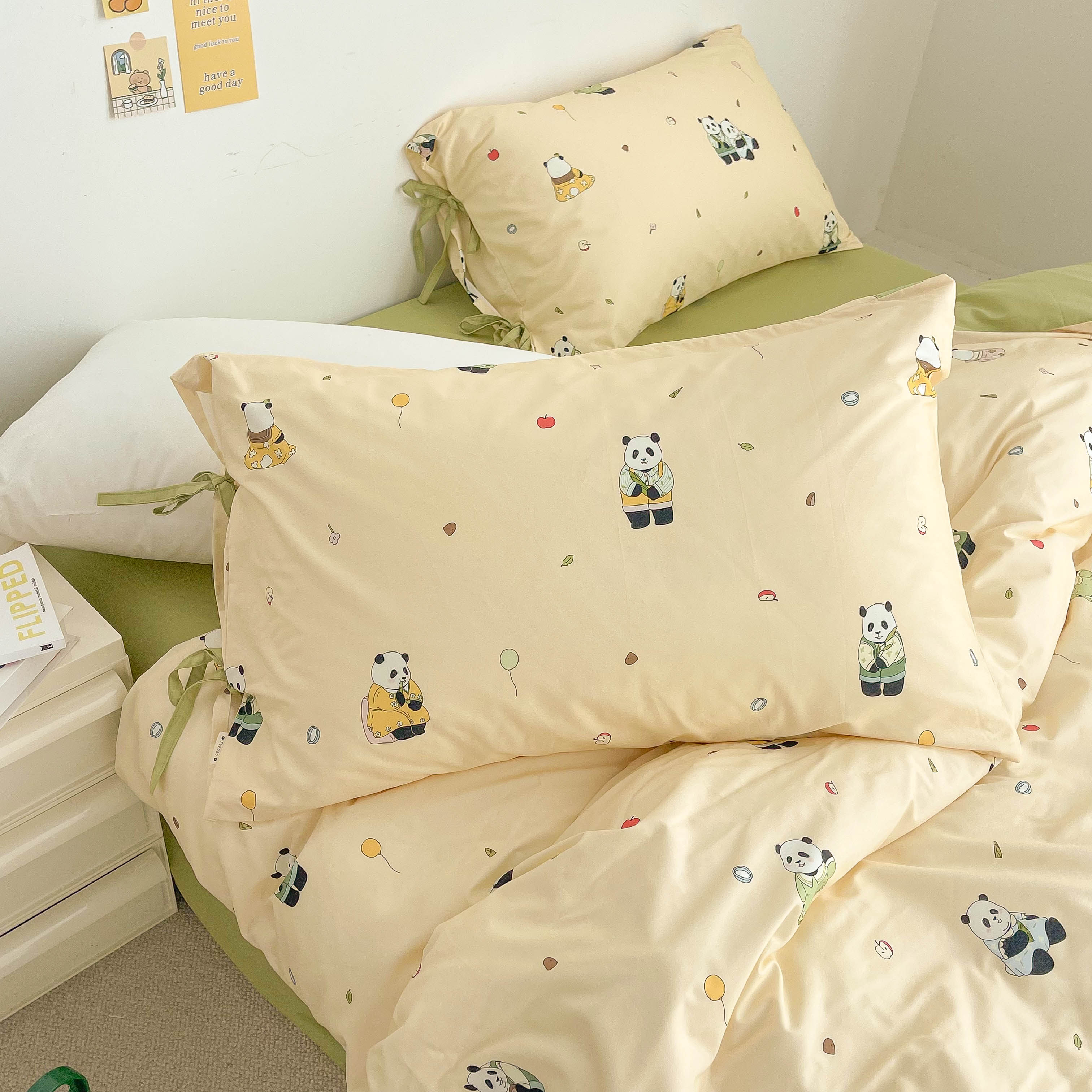 原创四件套全棉可爱国潮