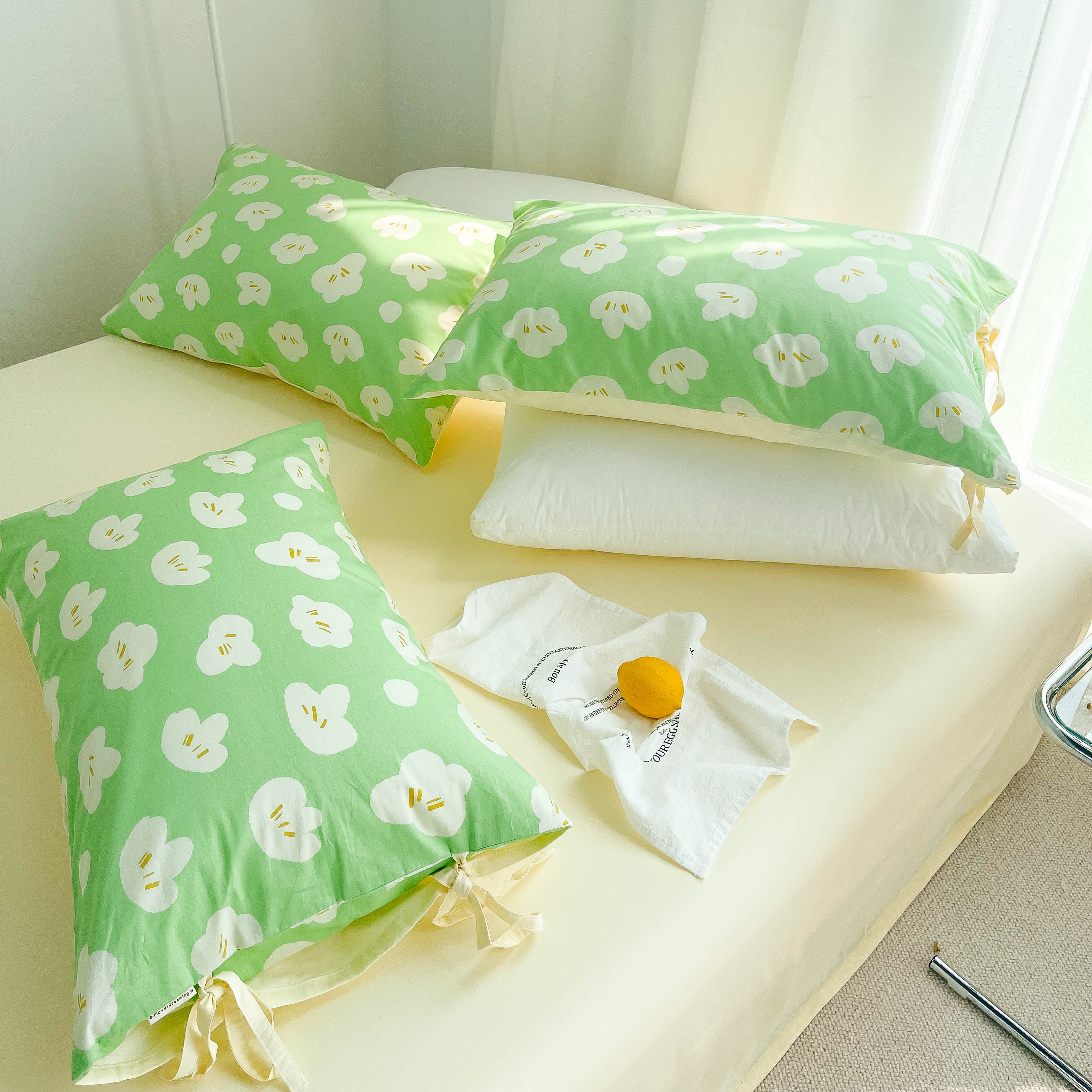 茉茉原创设计全棉枕套小清新