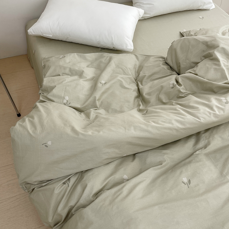 复古高级感碎花全棉被套被罩