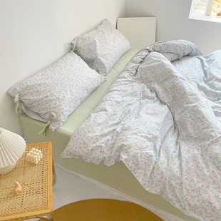 Matisse马蒂斯 原创小玫瑰全棉碎花三四件套舒服床单被套床笠定制