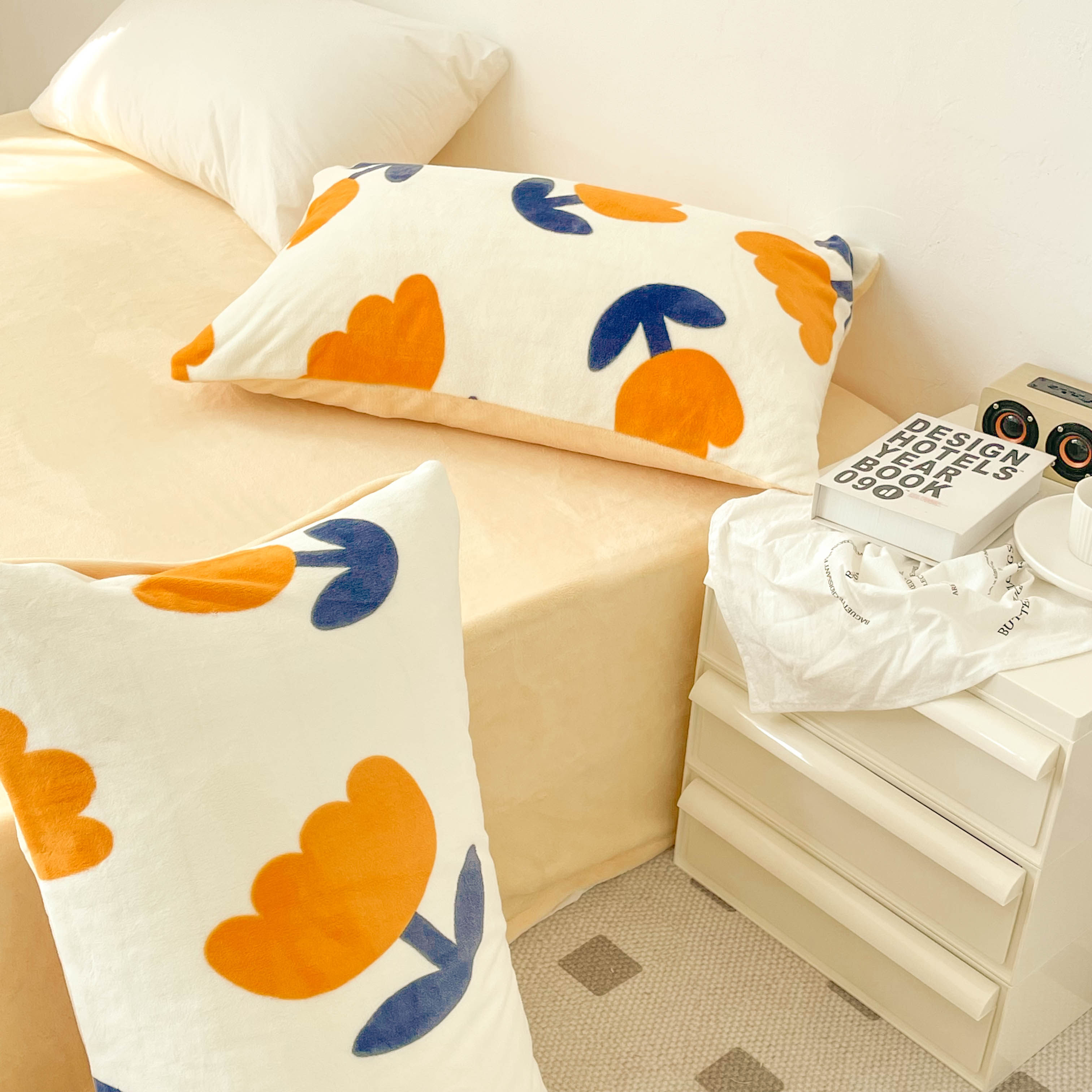 热梦枕套花花造梦奶油绒枕套