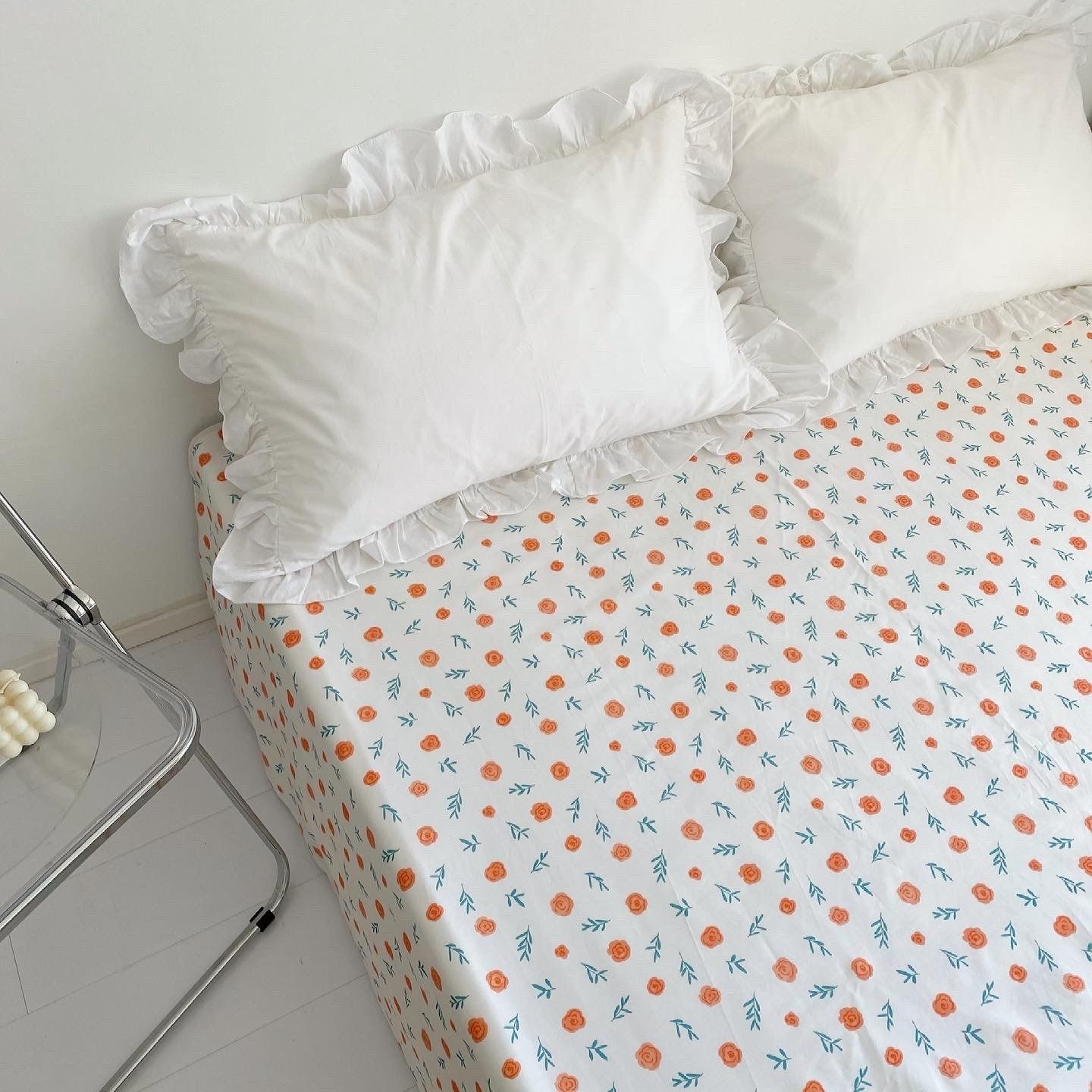 玛嘉烈 原创设计韩式清新小碎花全棉床单床笠被单宿舍单双人定制