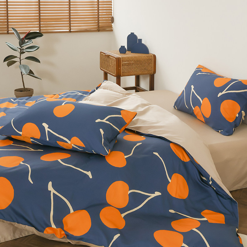 原创卡通长绒棉四件套