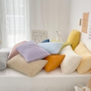 过冬计划｜暖洋洋 可爱纯色毛绒枕芯枕头罩定制 奶油绒枕套信封式