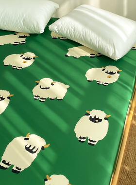 小羊波特 独家款60支全棉长绒棉床单床笠单人可爱治愈系180x200cm