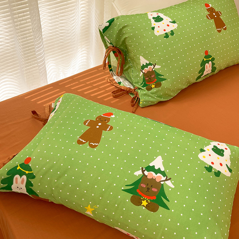 花花造梦全棉双层纱枕套