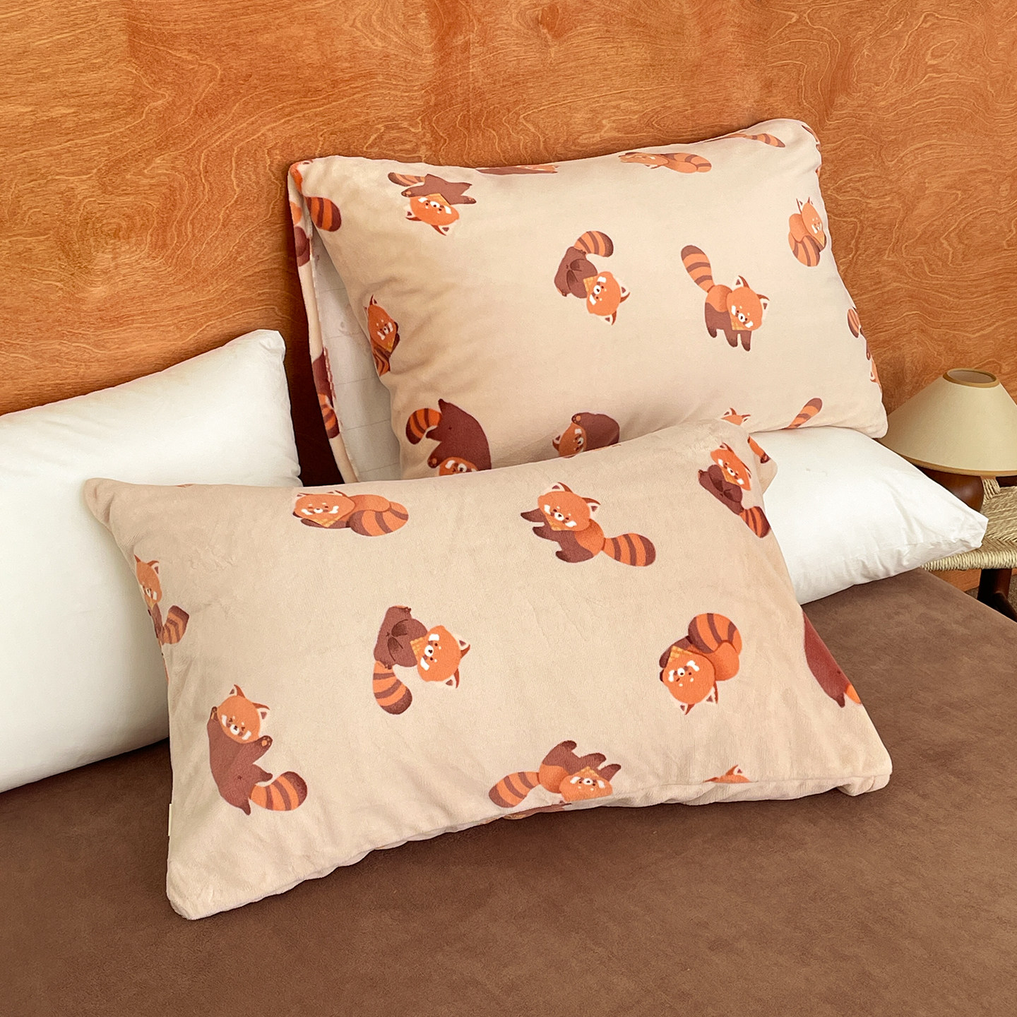 小熊猫の家 原创趣味卡通奶油绒枕套秋冬款枕芯罩软糯保暖单只装,床上用品,枕套,淘宝优惠券,粉丝福利购,淘宝优惠卷