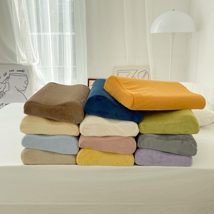 过冬计划｜奶油绒乳胶立体枕套毛绒记忆枕芯罩冬保暖单个装可定制