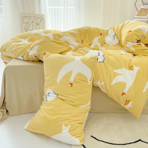 原创大鹅云朵软糯奶油绒三四件套