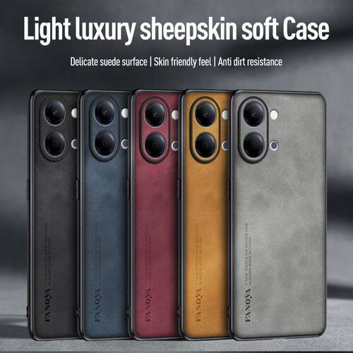 适用外贸VIVO Y05 Y31D Y21D X300FE 轻奢羊巴皮手机壳 VIVO Y31 5G 二合一硬壳素材软包边 Y05 4G保护套批发