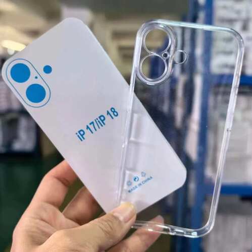 适用于iPhone18 PRO 17E 16 15PRO MAX直边TPU壳苹果14 13 12 11 XR 678P 苹果18 17透明手机保护套大孔批发