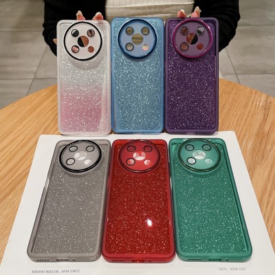 适用外贸荣耀400Smart Honor X5C X9D X8C X7D X6B闪粉护镜手机壳华为NOVA9 Magic7Lite Y91魅瞳壳潮牌保护套