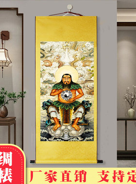 工厂直销装饰画伏羲画像卷轴画