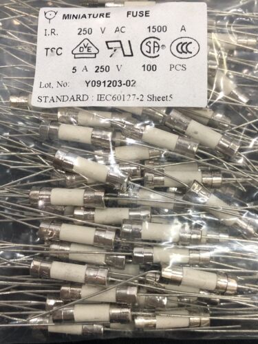 TSC5A250V 5A 250V 5X20MM 圆柱陶瓷保险管T5AH250V