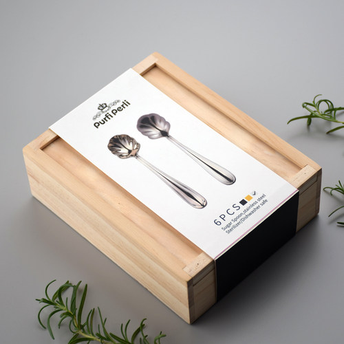 PurfiPerli咖啡勺精巧贝壳勺口