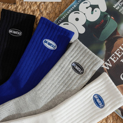 潮流刺绣袜吸湿排汗..