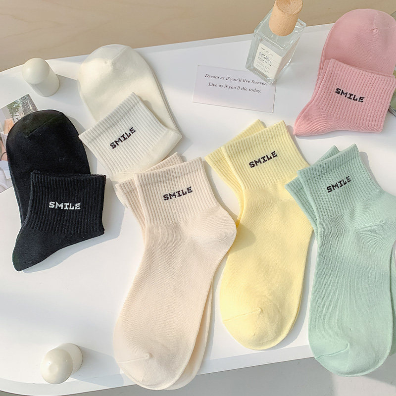 袜子女短袜纯棉夏季薄款字母运动袜ins潮夏天中短筒袜春秋学院风,女士内衣/男士内衣/家居服,短袜,淘宝优惠券,粉丝福利购,淘宝优惠卷