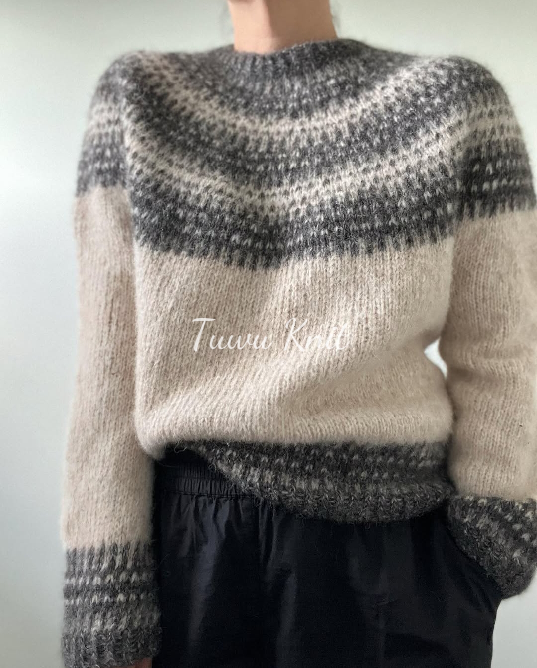 盛放提花毛衣编织中文图解文字说明