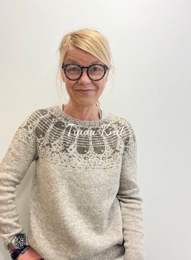 大鱼儿成人提花套衫棒针编织中文图解文字说明