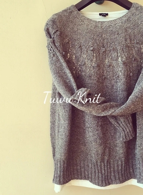 相思豆 镂空豆豆套衫棒针编织中文图解文字说明