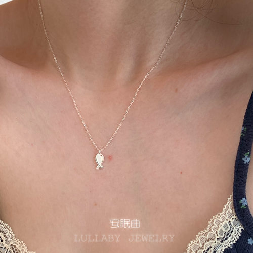 安眠曲s925纯银韩系可爱童趣小鱼