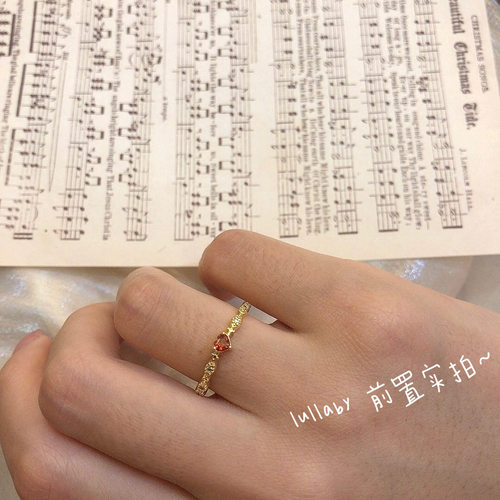 轻奢lullaby本期少女红宝石戒指