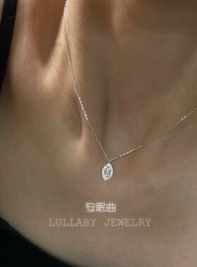《荷鲁斯之眼》纯银不掉色马眼镶钻项链女小众轻奢高级感锁骨链女