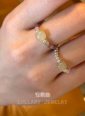 安眠曲和田玉新中式戒指