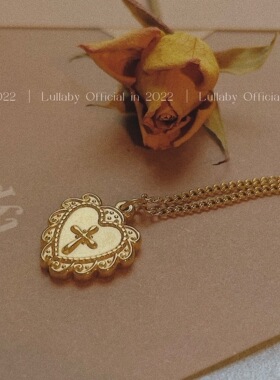 安眠曲女爱心十字架项链女高级感