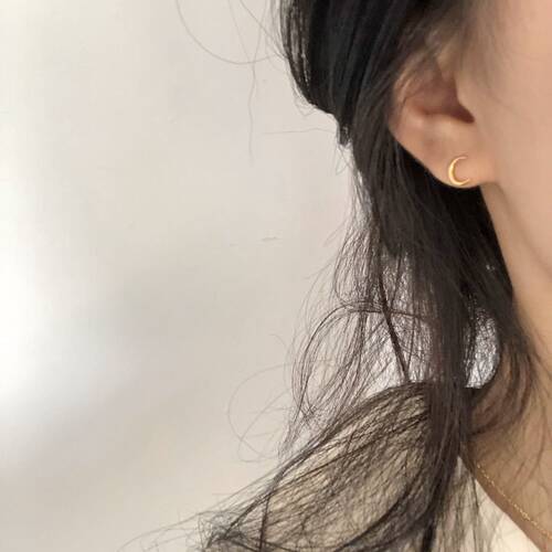 lullaby通勤基础款镀14k金女耳钉