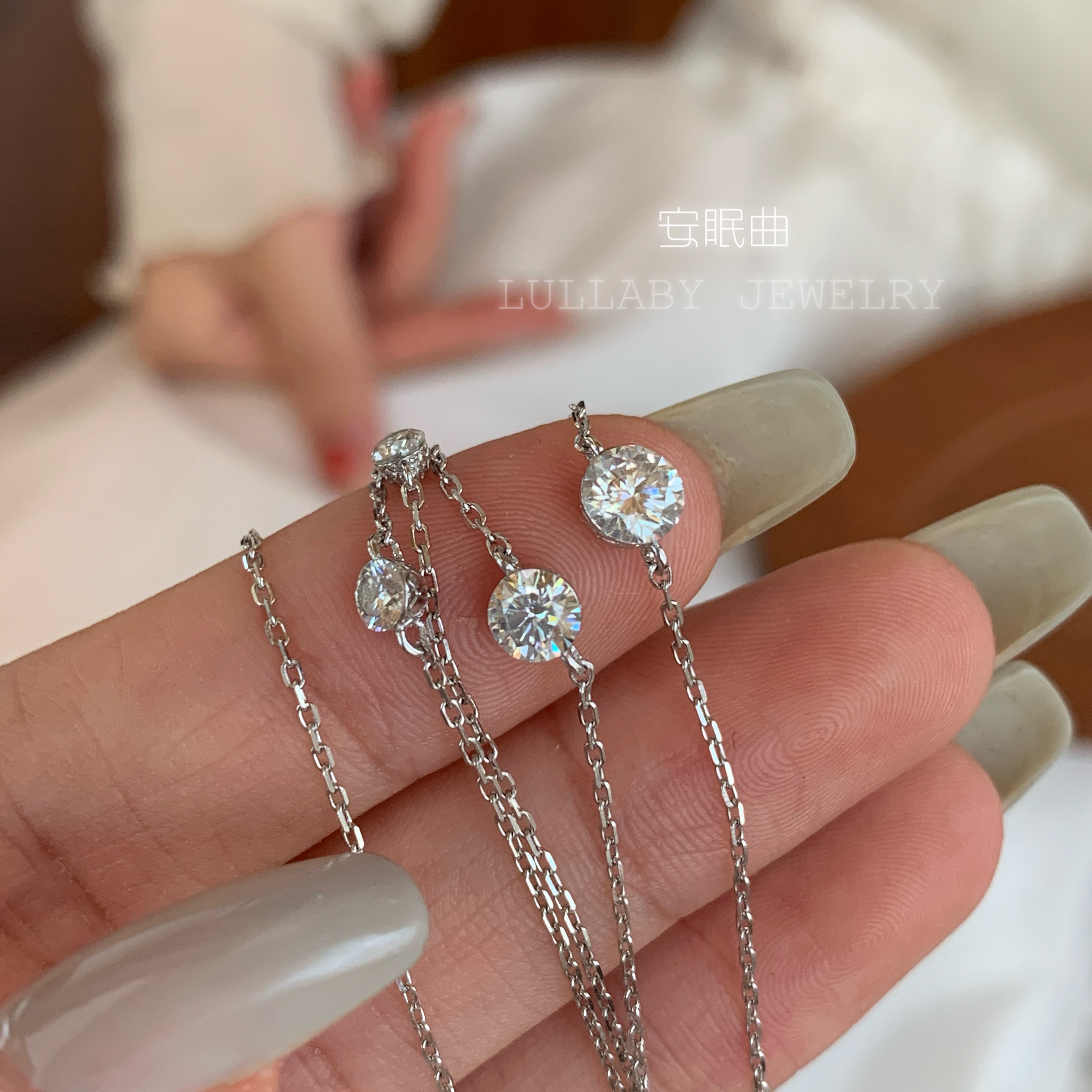 赵露思同款鼻屎钻！s925纯银手链