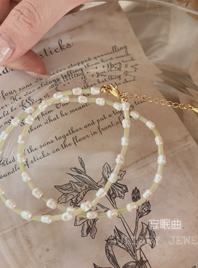 自制韩国进口串珠ins风项链女