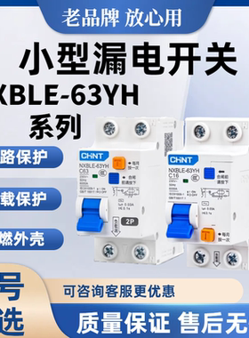 正泰昆仑漏电断路器C型照明NXBLE-63YH 1P+N2P3P4P小体型窄位安装