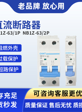正泰交直流用断路器太阳能光伏NB1Z 63 1P2P6A10A16A20A32A63DC型