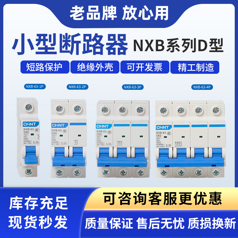 正泰昆仑D型动力NXB-125 NXB-40 NXB-63 1P 2P3P4P 小型断路器DZ4 电子/电工 空气开关 原图主图