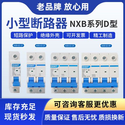 正泰昆仑D型动力NXB-125 NXB-40 NXB-63 1P 2P3P4P 小型断路器DZ4