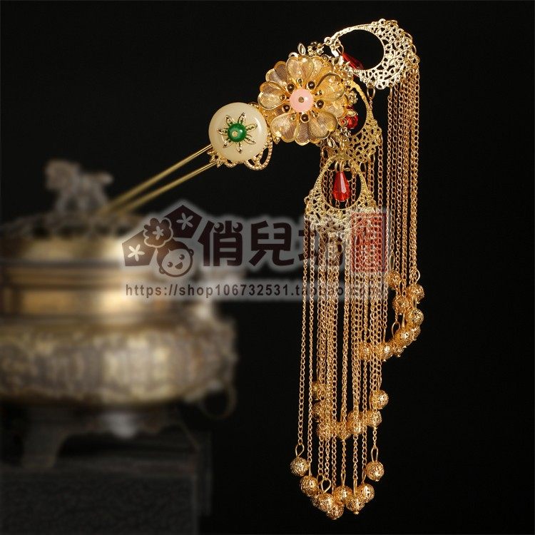 古装头饰贵妃发钗唐朝华丽妃子钗古装汉服唐装配饰影楼主题造型簪
