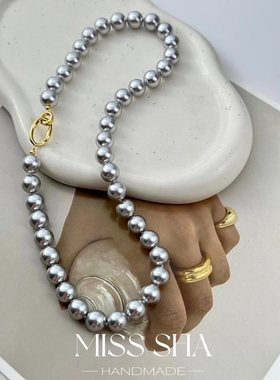 大溪地珍珠项链百搭纯银珍珠项链