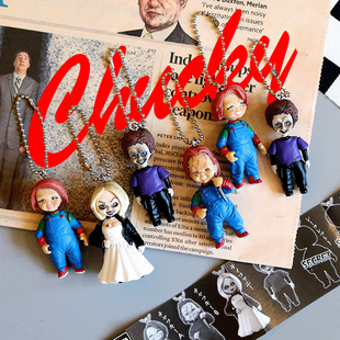 日本扭蛋 TOMY chucky 灵异入侵鬼娃回魂 恰奇婴儿 收藏公仔挂件